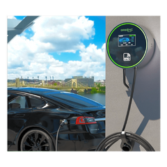 Estación de Carga para Vehículos Eléctricos / 48 A / 11.5 kW / Conector Tipo 1 (SAE J1772) / 220-250 V Monofásico / Pantalla LCD 4.3 in (10.9 cm) / Cable TPU 5 m (16.4 ft) / Plug and Play / APP Móvil / RFID / Carcasa Alu