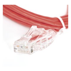 Cable de Parcheo Slim UTP Cat6 - 3 Metros (9.84 Pies) Rojo Diámetro Reducido (28 AWG)