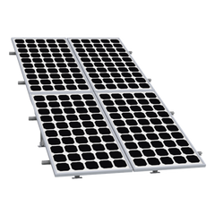 Montaje para Panel Solar 2X2, Riel 5 de 2700mm para Módulos con Espesor de 30-35mm, Vel. de Viento Máx. 136km/h