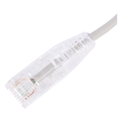 Cable de Parcheo Slim UTP Cat6 - 30 cm (11.81 Pulgadas) Gris Diámetro Reducido (28 AWG)