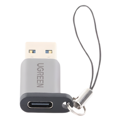 Adaptador USB 3.0 Macho a USB-C 3.1 Tipo C Hembra |Carga y Sincronización de Datos | Admite Corriente de 3A | Transferencia de hasta 5 Gbps | Amplia Compatibilidad | Chip VL160 | Caja de Aluminio | Color Gris