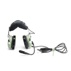 Auriculares de ala fija con atenuación de ruido pasivo para aviación general