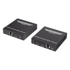 Kit Extensor KVM (HDMI y USB) hasta 120 metros | Transmite el Video y Controla tu DVR vía USB a distancia | Soporta resolución 4K @60Hz | Cat 6, 6a y 7 | Salida Loop en el Tx para visualización local