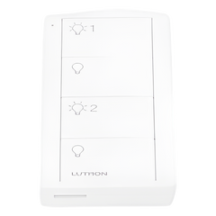 Control Pico inalámbrico de 4 botones para encender y apagar dos grupos de luces, con batería de 10 años, compatible con Caseta Wireless, RadioRA 2 y HomeWorks QS