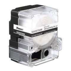 Casete de 425 Etiquetas Autolaminadas de 12.7 x 19.1 mm (0.5 x 0.75 pulgadas), para Cables de 2 a 4 mm (0.08 a 0.16 pulgadas) de Diámetro, Área de Impresión Color Blanco