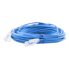Cable de Parcheo Slim UTP Cat6A - 10 Metros (32.81 Pies) Azul, Diámetro Reducido (28 AWG)