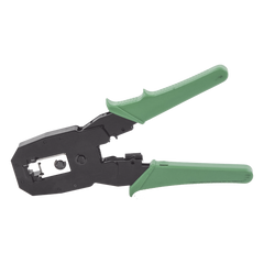 Pinzas para plegar (Ponchadoras) cables RJ11, RJ12, RJ45 telefónicos y cables de red Cat5e, Cat6, Cat6a y con Cavidades para 4, 6 y 8 conductores.