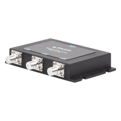 Divisor de potencia de 3 vías para la distribución de señal a tres antenas de servicio | 4.8 dB de pérdida por puerto | Conectores F hembra