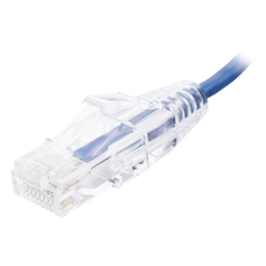 Cable de Parcheo Slim UTP Cat6 - 30 cm (11.81 Pulgadas) Azul Diámetro Reducido (28 AWG)