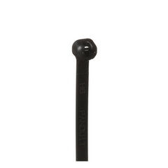 Cincho de Nylon 6.6 Dome-Top®, Con Lengüeta de Bloqueo de Acero Inoxidable, 203 mm largo x 4.7mm ancho, Color Negro, Exterior Resistente a Rayos UV, Paquete de 100pz