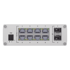 Switch Industrial No-Administrable 8 puertos Gigabit PoE 802.3af/at, 2 puertos SFP