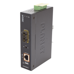 Convertidor de Medios Industrial PoE+ 1000BASE-LX a 10/100/1000BASE-T 802.3at (SC,SM) -20 km