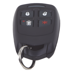 Control remoto inalámbrico tipo llavero de 4 botones con funciones programables para sistemas de alarma