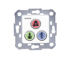 Modulo de 3 Botones iluminados para habitación de Hospital / Alarma / Cancelar y Código Azul / BUS RS485 / Compatible con NX0019/B, NX1021 Y NX0015