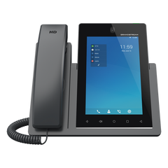 Teléfono IP Android 11, 16 líneas SIP con 16 cuentas, pantalla táctil 7", puertos Gigabit, Wi-Fi, Bluetooth, PoE, codec Opus, IPV4/IPV6 con gestión en la nube GDMS