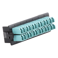 Placa Acopladora para Distribuidor de Fibra Óptica LP-ODF-8024, Incluye 12 Acopladores LC Duplex para Fibra Multimodo