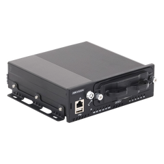 NVR Móvil Vehicular de 8 Canales / 4 PoE + 4 vía Switch / 2 Megapixel / H.265 / GPS + Sensor G / 2 Bahías HDD / RJ45 / Aluminio Industrial