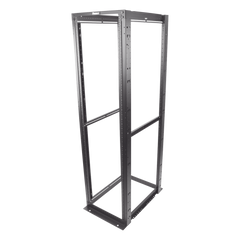 Rack de Cuatro Postes Estándar de 19", Rieles Numerados y Roscados #12-24, Profundidad Máxima de 30 in, 45 Unidades de Rack, Color Negro