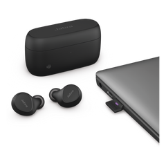 Jabra Evolve2 Buds, Auriculares versión MS con cancelación de ruido activa, Bluetooth conexion hasta 2 dispositivos (20797-999-999)