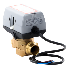 Válvula de zona motorizada de 2 vías 3/4 pulgada BSPT con actuador de 200 a 240 VAC para calefacción y aire acondicionado