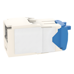 Conector Jack RJ45 Estilo TG con Ventana, Mini-Com, Categoría 6A, de 8 Posiciones y 8 Cables, Color Blanco