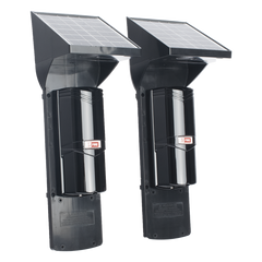 Detector Fotoelectrico Solar SFIRE SFA60 / 2 Rayos Infrarrojos / 60 m Exterior / 120 m Interior / Panel Solar Integrado / Bateria 4,000 mAh / 4 Frecuencias / IP65