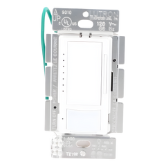 Atenuador de pared con sensor de ocupación y vacancia Maestro, 120 V, 600 W incandescente/halógeno y 150 W LED/CFL regulables, unipolar o multilocalización, blanco