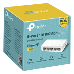 Switch para escritorio 5 puertos 10/100Mbps