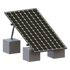 Montaje para Panel Solar, Riel "8" de 1400mm para Módulos con Espesor de 35mm, Velocidad de Viento Máx. 136km/h (20° a 45°)
