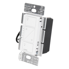 Atenuador de pared Caseta Wireless de 120 V para 150 W LED/CFL o 600 W incandescente/halógeno, sin cable neutro, compatible con controles Pico y sensores inalámbricos