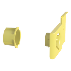 Accesorio de Salida a Tubo De 1.5 in (38 mm), Para Canaletas FiberRunner 4X4, 6X4, o 12X4, Color Amarillo
