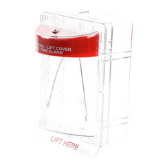 Cubierta Protectora Serie Stopper II® De Policarbonato, Con Bocina, Espaciador Transparente, Montaje en Superficie, Etiqueta en Inglés