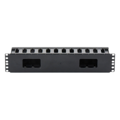 Organizador de Cables Horizontal de 2U para Rack de 19", Fabricado en Polímero Resistente a Deformaciones y Rayones