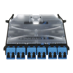 Cassette HD Flex de Empalme Por Fusión, Con 6 Puertos LC Duplex (12 Fibras), Para Fibra Monomodo OS2, Color Azul