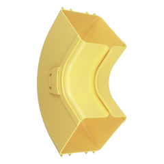 Bajada Vertical Interior de 90º con Tapa, Para uso con Canaletas 4X4 FiberRunner™, Color Amarillo