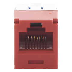 Conector Jack RJ45 Estilo TG, Mini-Com, Categoría 6A, de 8 Posiciones y 8 Cables, Color Rojo
