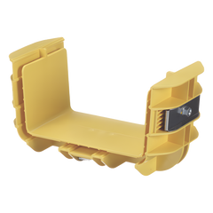 Union Recta "Cople", Para Canaleta FiberRunner™ 6X4, Color Amarillo