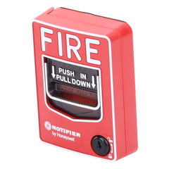 Estación manual de alarma contra incendio de doble acción, con cerradura y llave, para exterior, con caja SB-I/O incluida