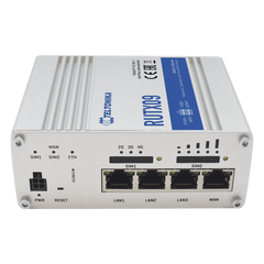 Router Industrial LTE 4.5G Cat 6 / 300 Mbps / 4 Puertos Gigabit / Doble SIM / GNSS / PoE / -40°C a 75°C