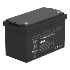 Batería de Litio LiFePO4 Ciclo Profundo / 12.8 Vcc / 120 Ah / 1.53 kWh / Exterior / Libre de Mantenimiento