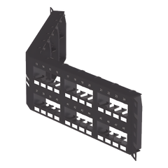 Panel de Parcheo Modular Mini-Com (Sin Conectores), Angulado Instalación la Ras, Sin Blindaje, de 48 Puertos, 2UR