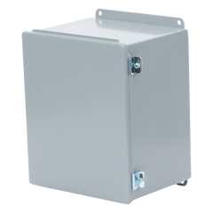 Gabinete de Bisagra Continua NEMA 12; IP66 de Uso en Intemperie, 305 x 254 x 203 mm, De Acero, Color Gris