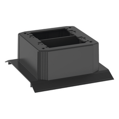 Caja de Conexión Doble, Para Uso con Canaleta de Piso AFR4BCBL6, Material PVC Rígido, Color Negro