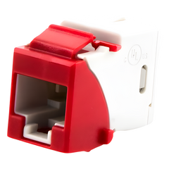 Jack Ultramax Cat6a, Utp, Tipo Keystone, Color Rojo, Punch Down