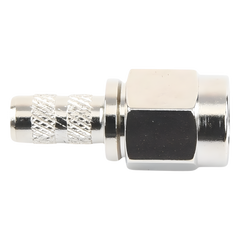 Conector SMA Macho de anillo plegable para cable RG-58/U, Niquel / Oro / Teflón.