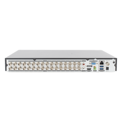 DVR 32 Canales TurboHD + 8 Canales IP / 5 Megapixel Lite - 3K Lite / Acusense (Evita Falsas Alarmas) / Audio Bidireccional / 2 Bahías de Disco Duro / H.265+ / Salida de Video en Full HD