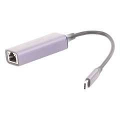 Adaptador de Red USB-C 3.1 (5 Gbps) a RJ45 | Thunderbolt 3 | Admite 10/100/1000 Mbps | Chip Inteligente | Amplia Compatibilidad | Caja de Aluminio | Longitud del cable 10 cm.