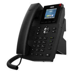 Teléfono IP empresarial para 4 líneas SIP con pantalla LCD de 2.4 pulgadas a color, Opus y conferencia de 6 participantes, PoE.