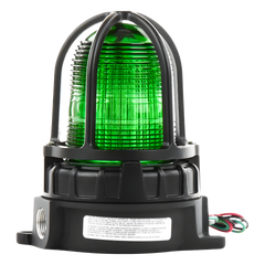 Luz de advertencia LED para ubicaciónes peligrosas, montaje para superficies, 24 VCD, color Verde