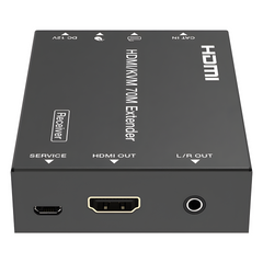 Kit Extensor HDMI con KVM | 70m | 4K2K@60Hz | 4:4:4 | HDMI2.0b y HDCP 2.2 | Salida de Audio 3.5mm | Admite PoC | Admite USB 1.1
